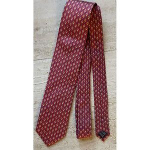 Fabris Venezia 100% Silk‎ Tie Red Gold